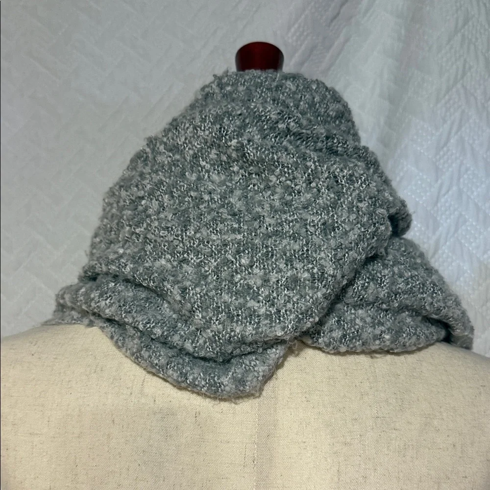 Gray Knit Infinity Scarf - Picture 2 of 2